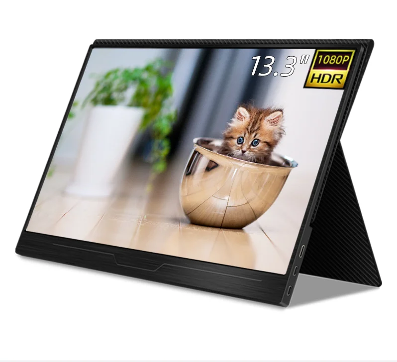 Portable Monitor 1080P 13.3 inch USB C  LCD Computer Display by Intehill