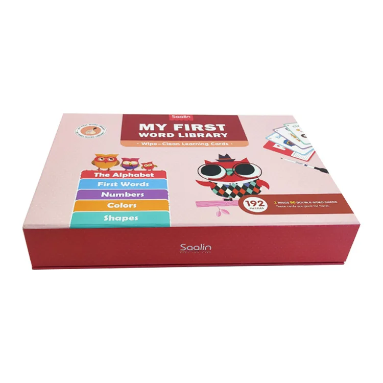 Wholesale Custom Color Printed Paper Low Price Magnetic Closure Kids Toy Playing Cards Book Organizer Box