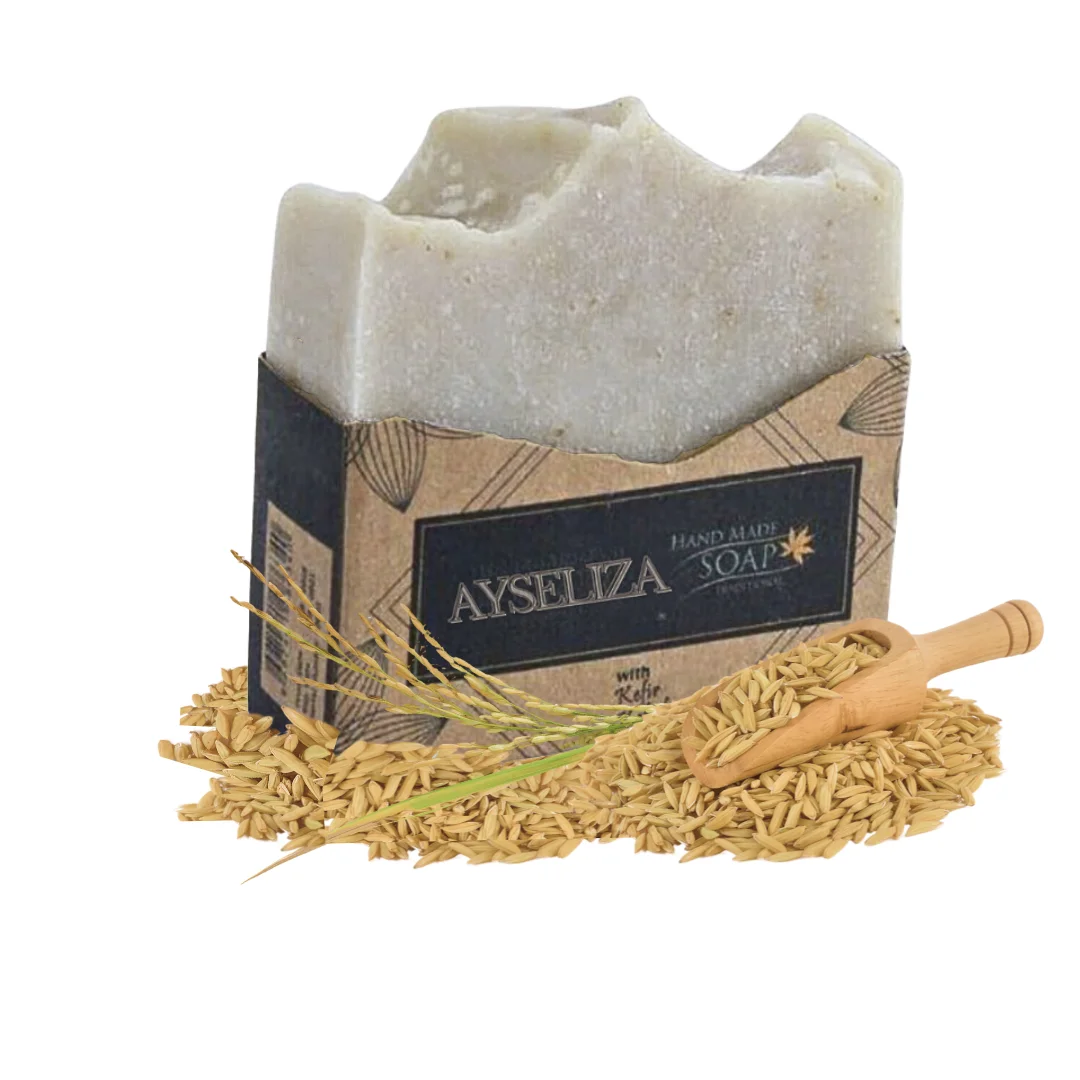 Rice Bran Soap 100% Natural Handmade Soaps with Olive Oil for Men and Women Made in Turkey Organic Wholesale Price Custom  OEM