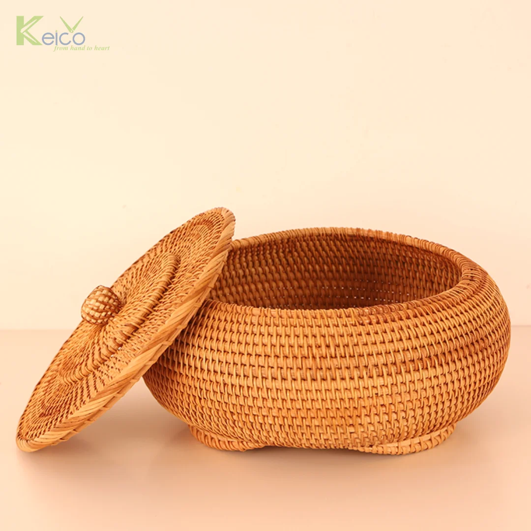 Hot new design 2023 with handmade natural high quality rattan material and rustic color from natural rattan made from Vietnam