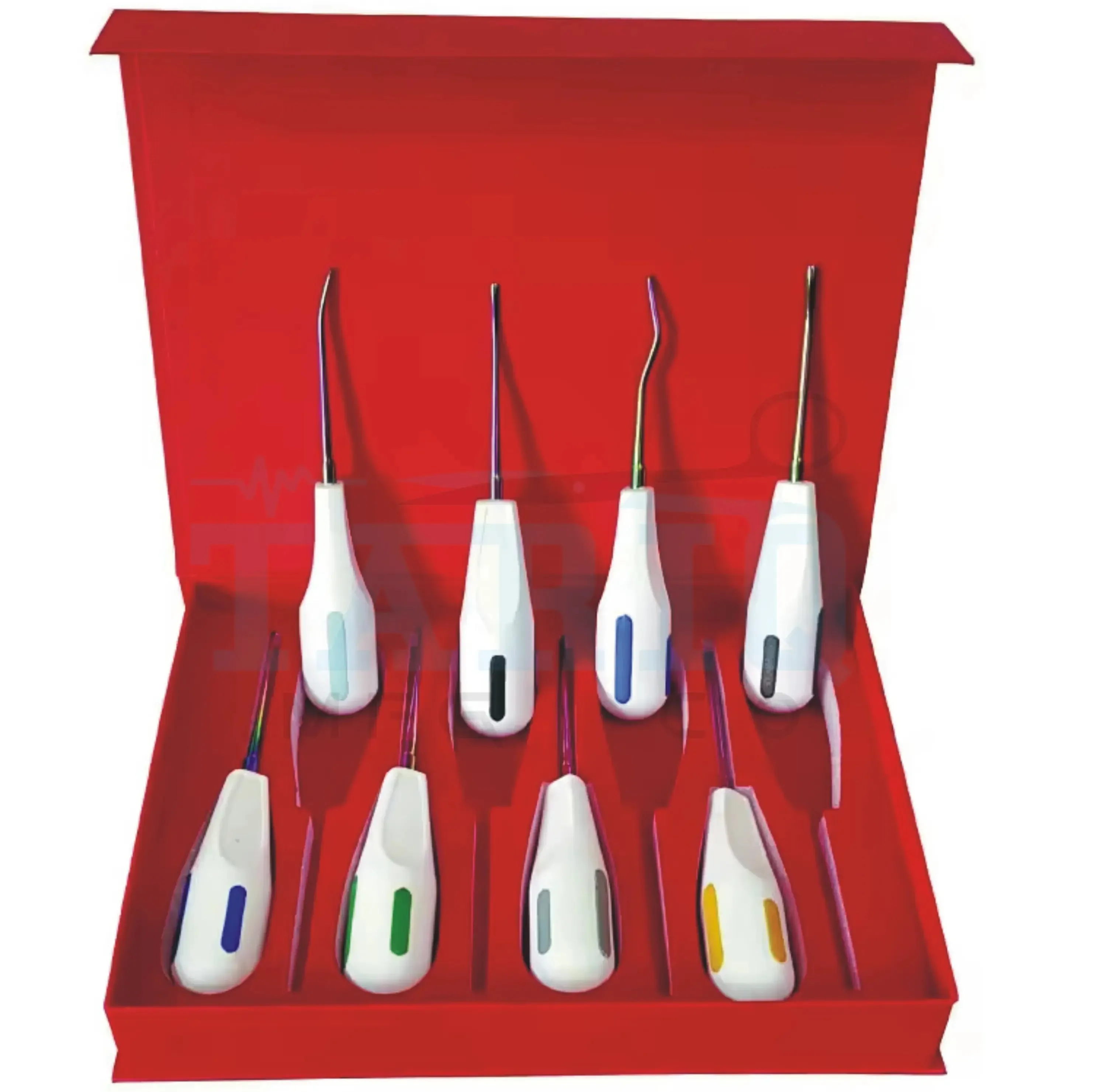 Dental Luxating Lift Elevators Clareador Curved Root Dentist Dental Surgical Instrument With Plastic Handle