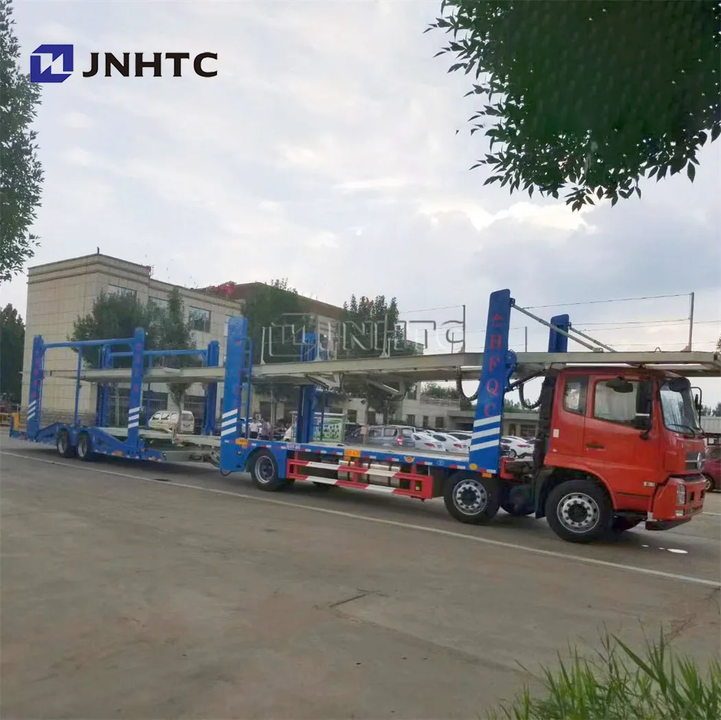 SINOTRUK HOHAN 3 оси транспортных средств автомобиль перевозчик грузовик с прицепом гидравлический Прицеп полный прицеп