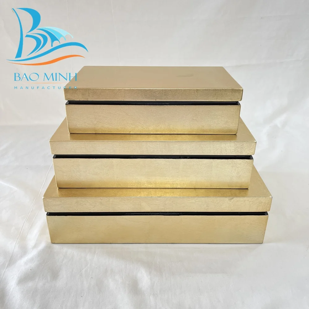 Yellow black trim lacquer usage box gift from Vietnam  lacquerware modern design hotel indoor metal art sculpture lacquer tray