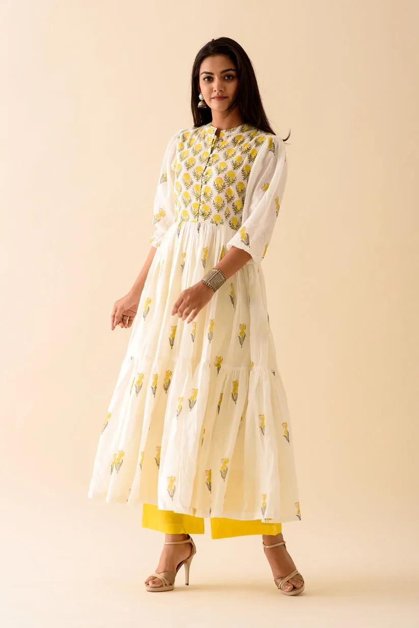 Lemon Lily Maxi Palazzo Set Casual Dress for Womens closed neck Cotton Women Dress from Indian Manufacturer and Exporter
