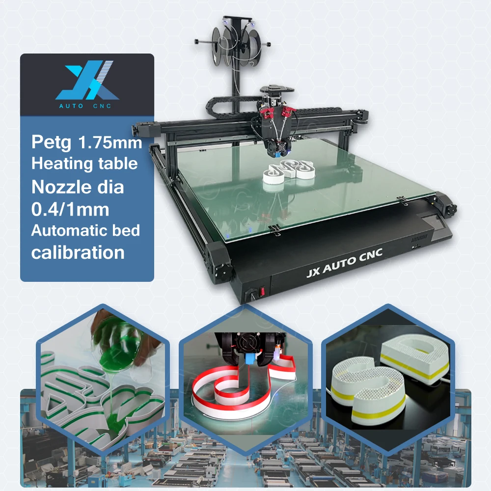 JX AUTO CNC industrial grade large scale lettering printer business signage 3d printer light box printer for advertising