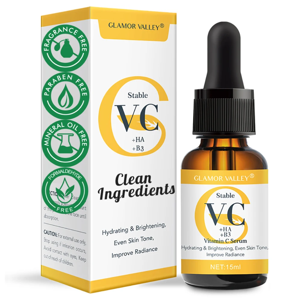 Clean Vegan SKin Care Custom Private Label Facial Skincare Vitamin C Serum for Face Pure Hyaluronic Acid Serum  Retinol Serum