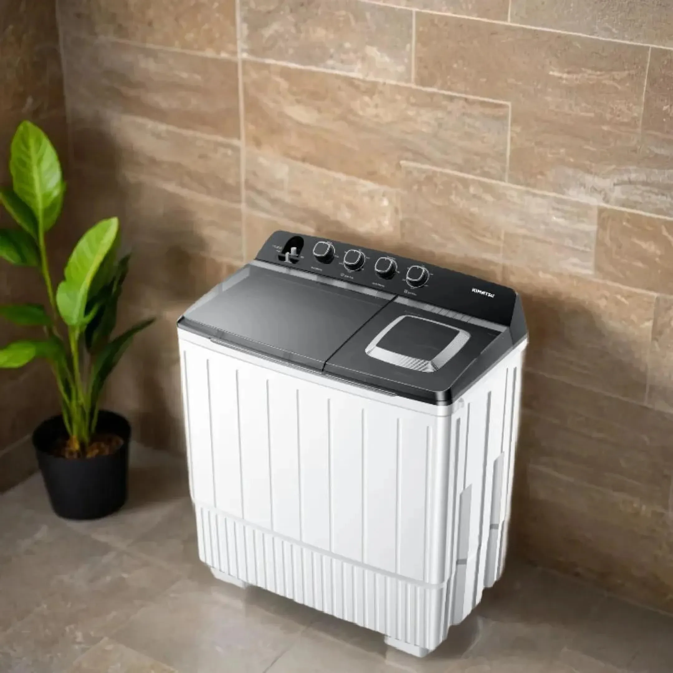 10kg Glass Model High Quality Trendy twin tub Automatic Washing Machine Top Loading Electric for Households and Hotels