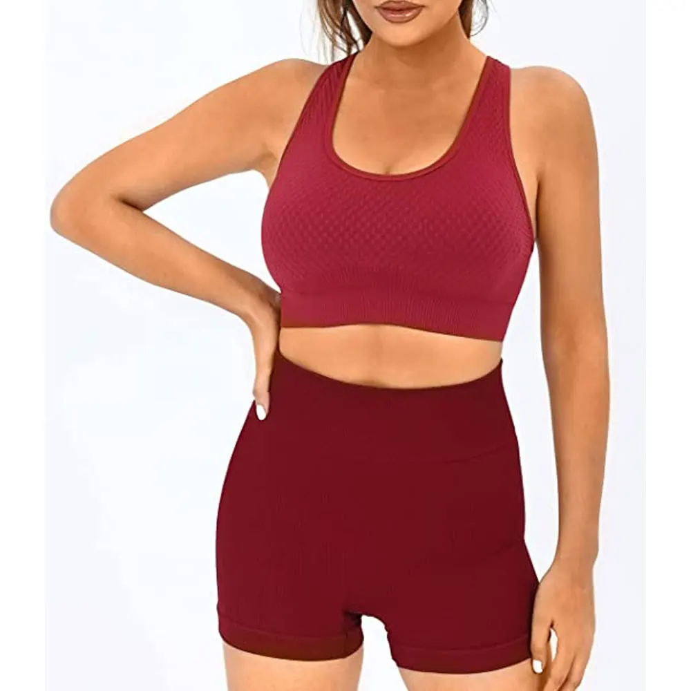 Женские бесшовные шорты для йоги с высокой талией, комплект для тренировок, одежда для спорта, бега, фитнеса, однотонные тонкие шорты для фитнеса