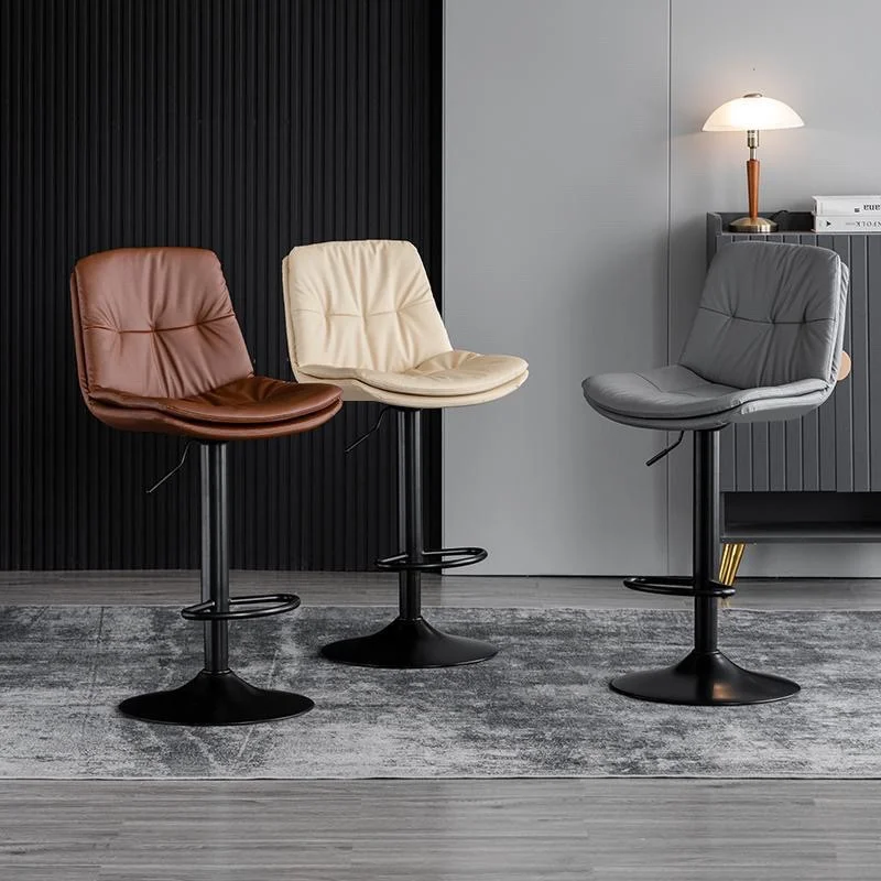 JBY-78 Nordic bar chair Home modern simple back light luxury bar chair can be raised and lowered rotary bar chair