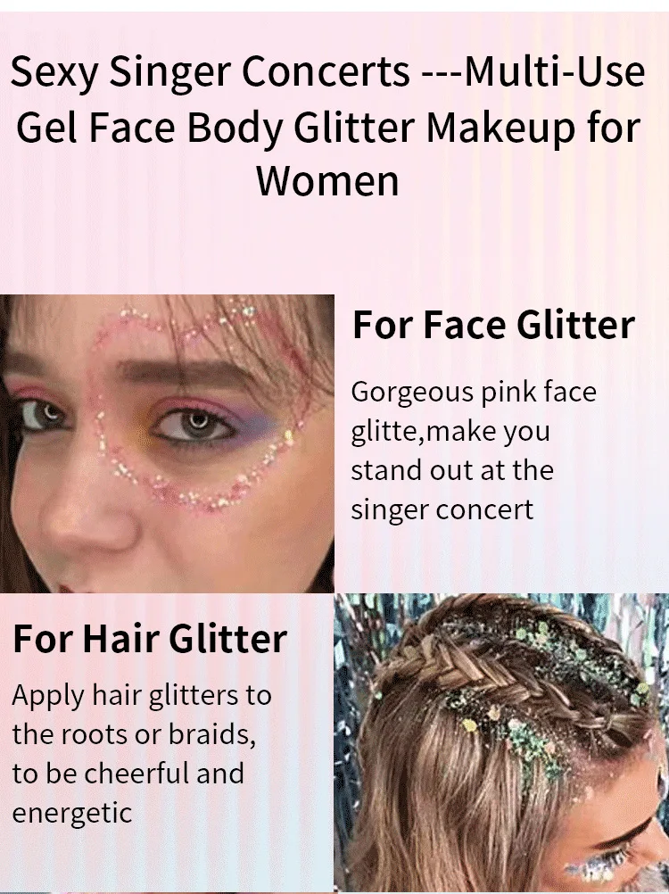 Wholesale Maquillage Gold Sparkle Chunky Pressed eyeshadow Glitter Eye Shadow Makeup Products