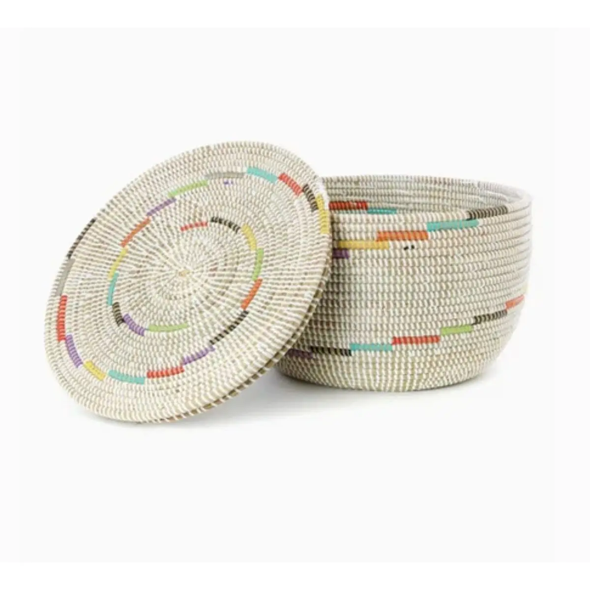 Best Seller Seagrass With Plastic String Storage Basket With Handle, Organizer Kitchen Magazine Holder Customized Size Vietnam