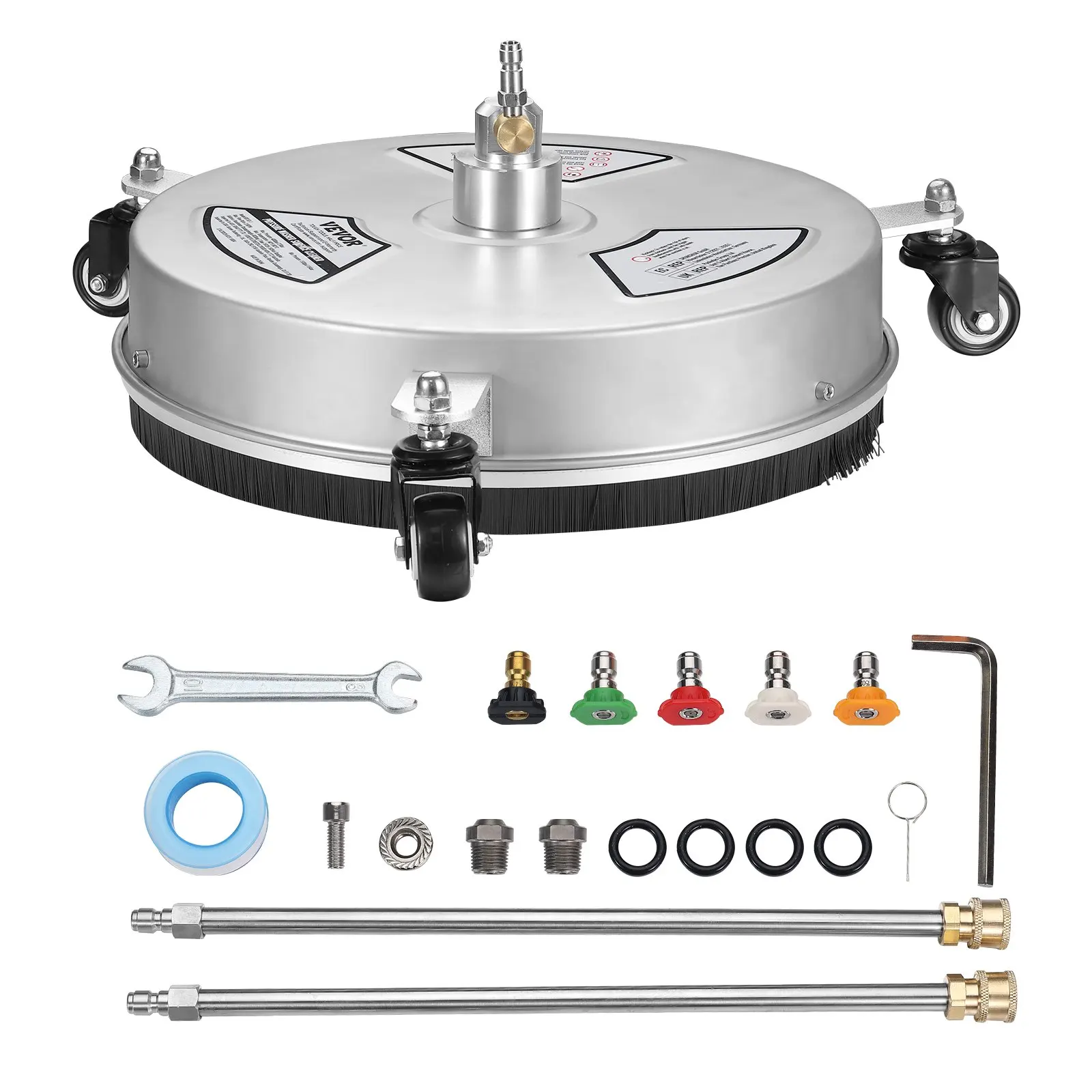 Pressure Washer Surface Cleaner Wheels Stainless Steel Concrete Cleaner 4000 Max Heavy Duty Power Washer For Floor Driveway