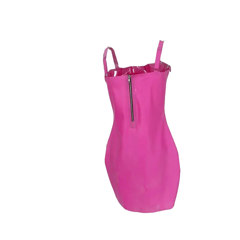 Hot Sexy Shiny Liquid Metallic Wet Look Latex Skirt Party Dress Print Casual OEM ODM  Wholesale with Best Price