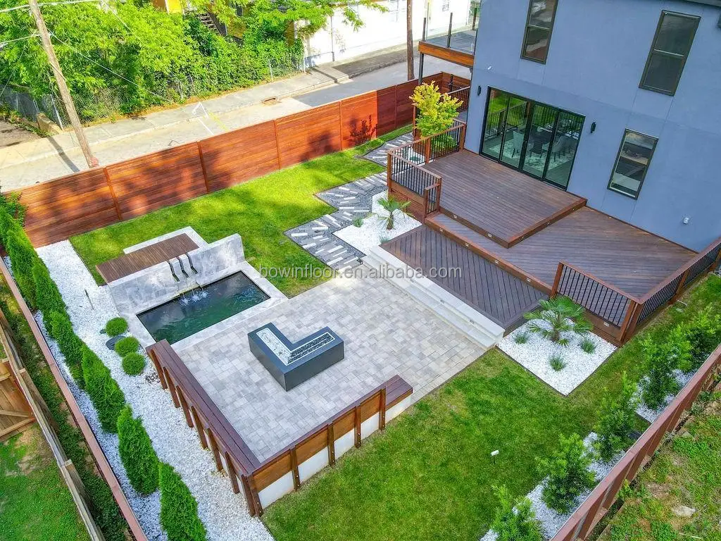 garden solid timber fencing ipe fencing
