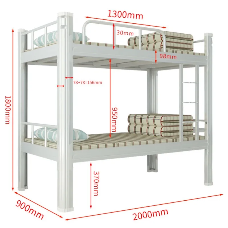 Bed Bunk Beds Loft Double Metal Hostel Steel Kids Desk Single Storage Adult Con Bunker Triple Cama Cheap Literas Hotel Litera