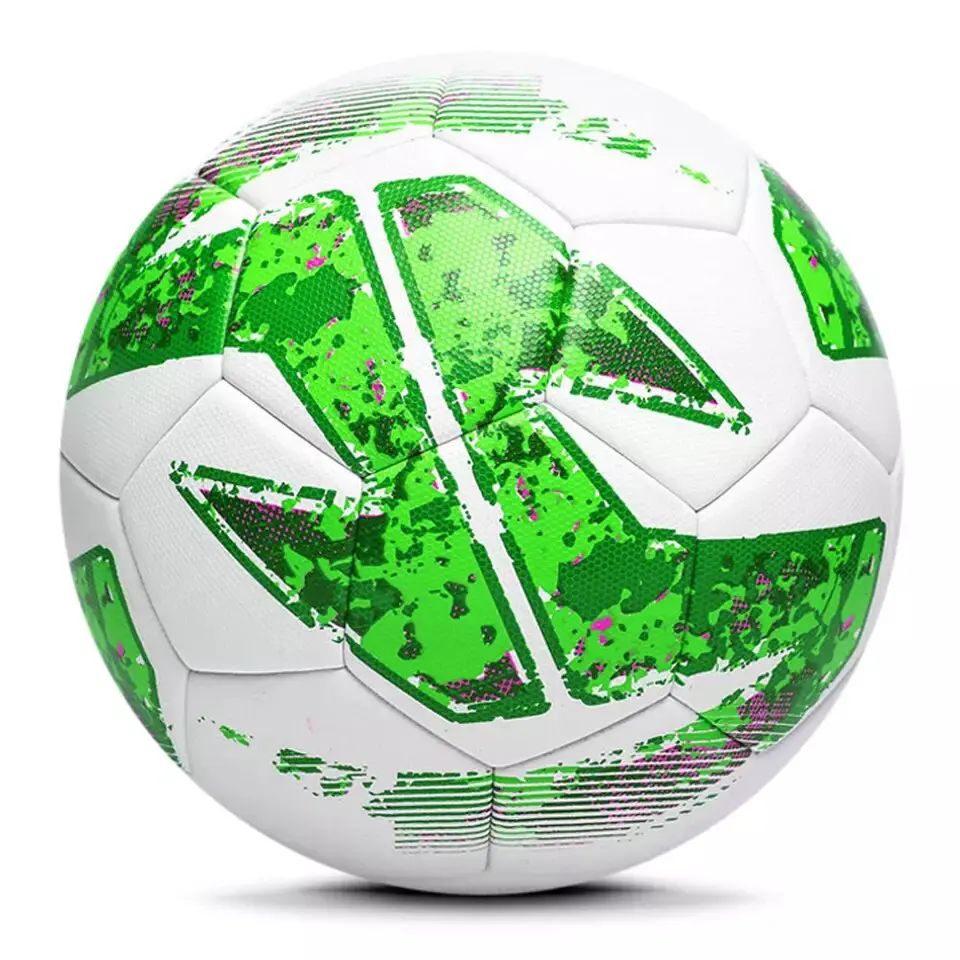 High quality PVC leather size 5 soccer ball football league Football champions sports training made in Pakistan