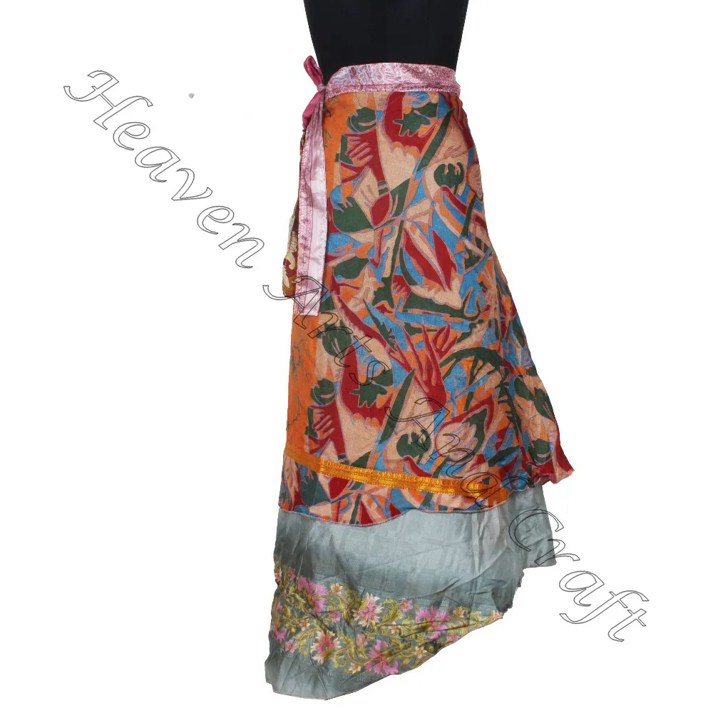 Indian Silk Sarong Beach Pareo Long Wrap Around Skirt Party Evening Skirt// Cool Wrap Skirt Manufacturer Wholesaler