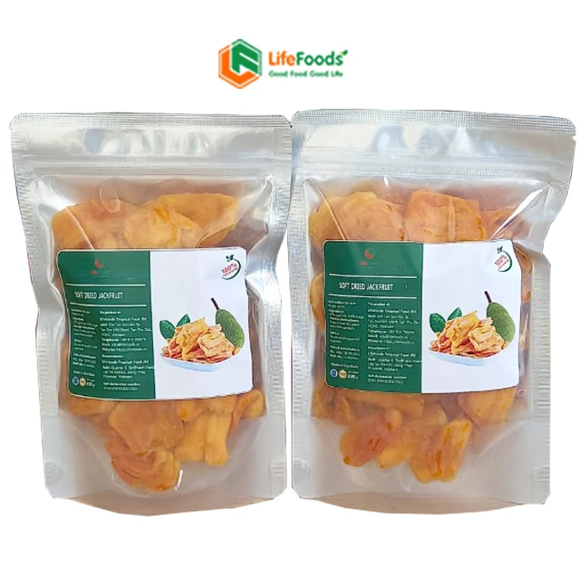 Natural healthy dried fruits snacks Soft dried jackfruit Lifefoods from Vietnam