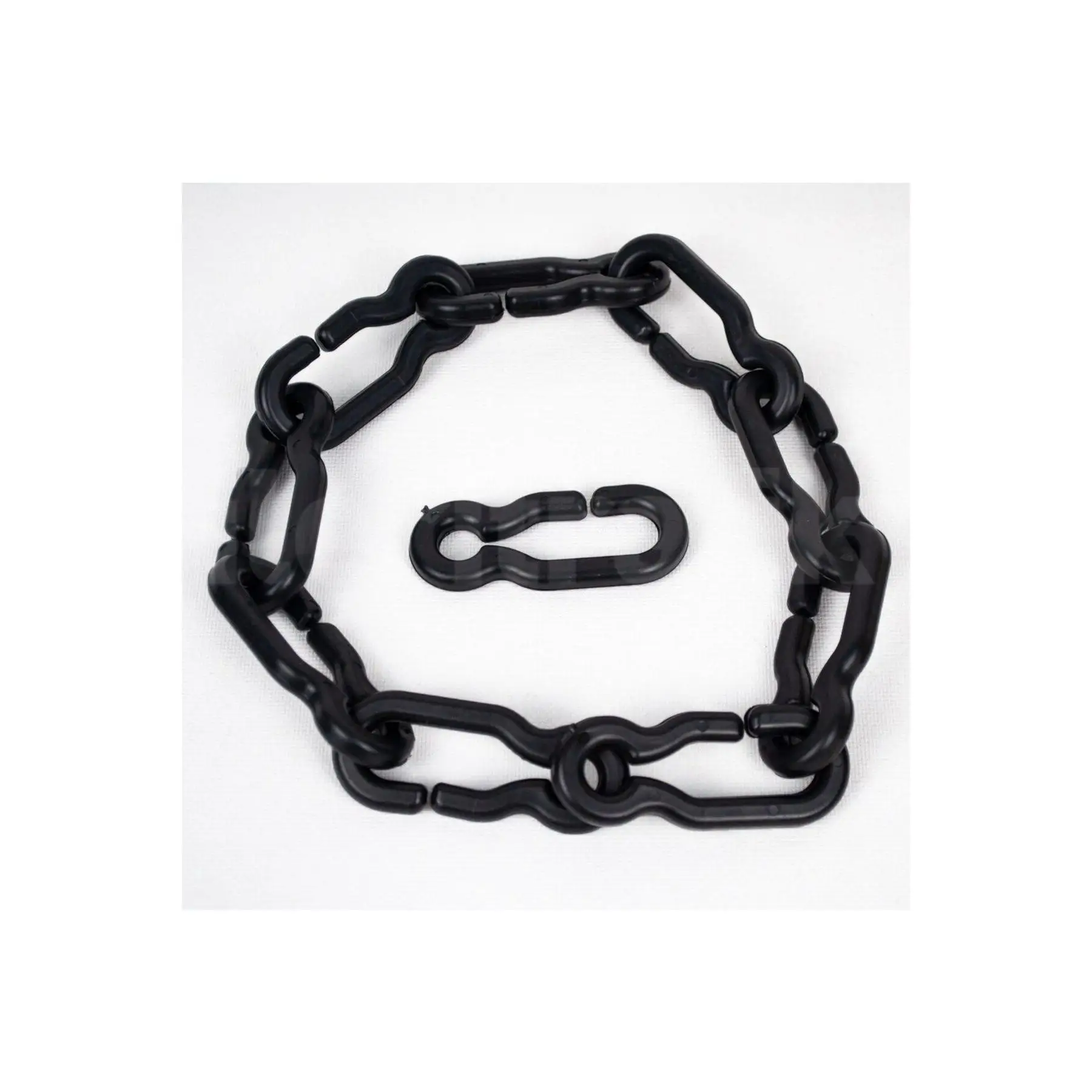 Hot Sale  PPC  Black Chain Clip for 6 mm Chains  10- Pack Cone top , Delineator