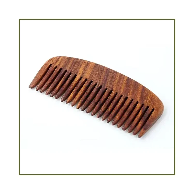 Natural Anti-Static Wooden Beard High Quality Wooden Beard Comb for Men for Pocket Comb Set