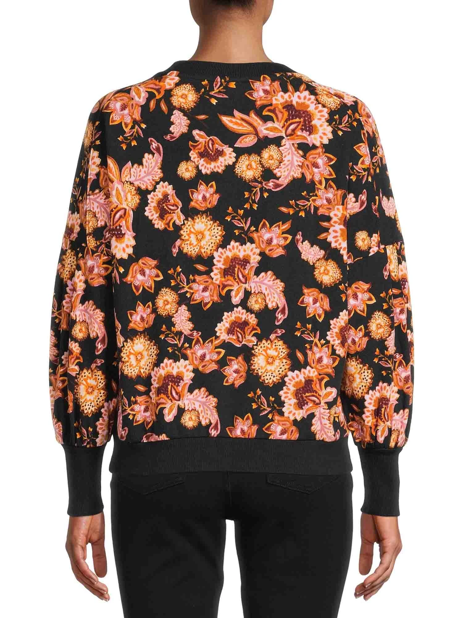 Sublimation sweatshirts Custom Design Women Dropped Shoulder Puff Sleeve Sublimated Sweatshirt