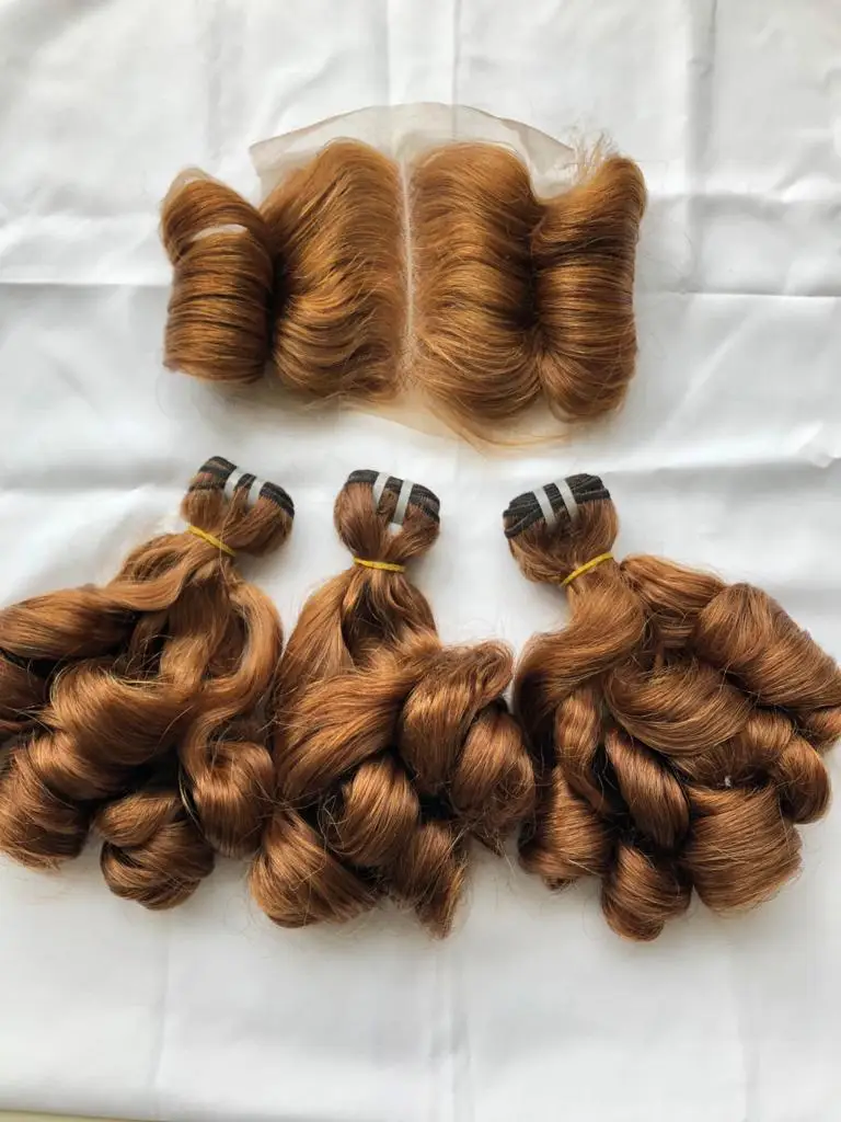 Hot Selling Top Quality Double Drawn Funmi Bouncy Human Hair Made Of Vietnam Hair Super Double Drawn Hair Vietnam