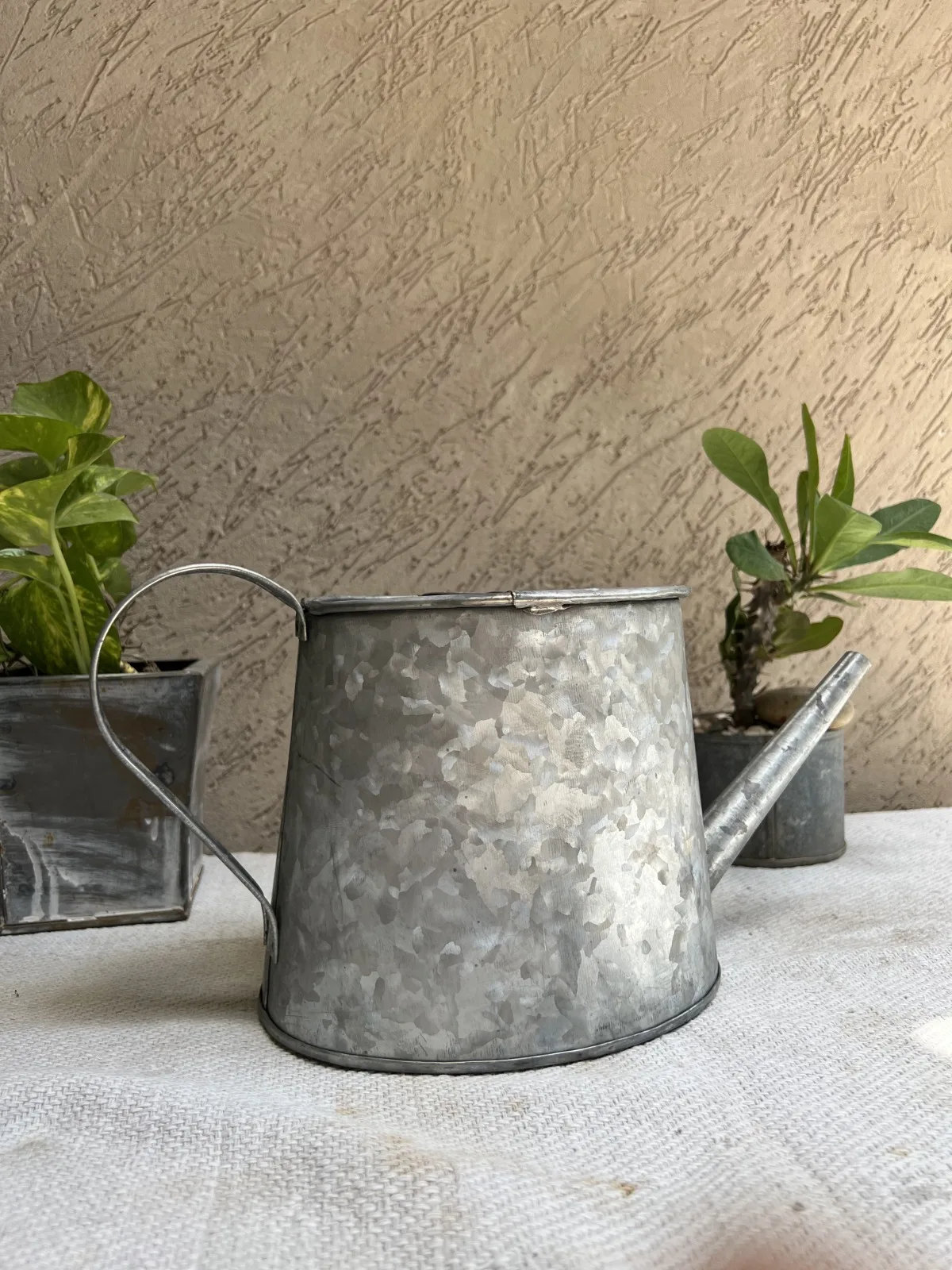 Metal Galvanized Mini Watering Can for Succulents Plants for Indoor and Outdoor water can garden