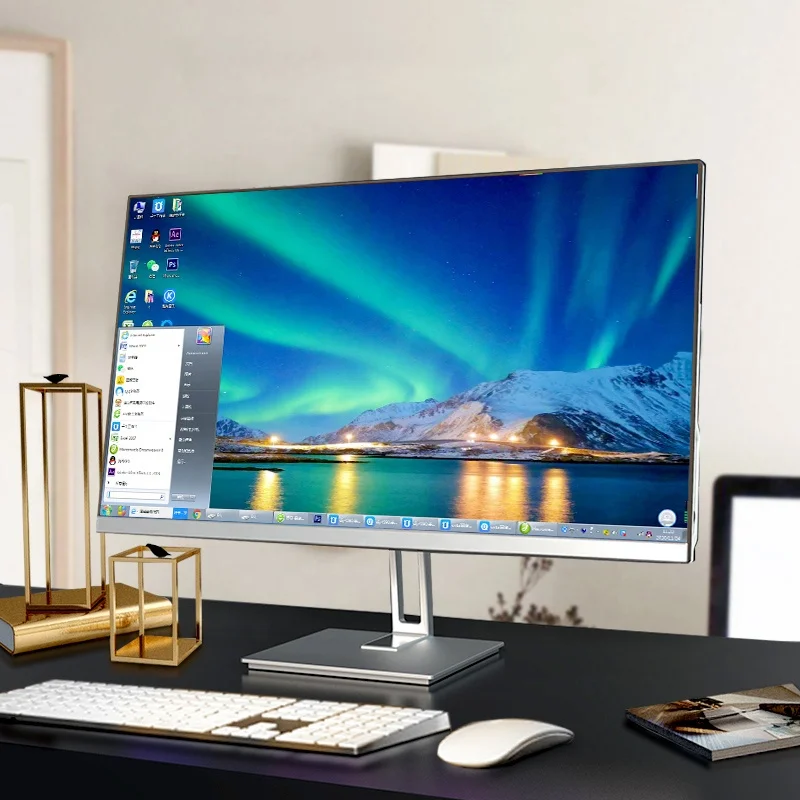 Barebone system aio slim 21.5inch  23.8inch core i7 i5 i3  desktop computer case 240gb ssd all in one pc  for POS