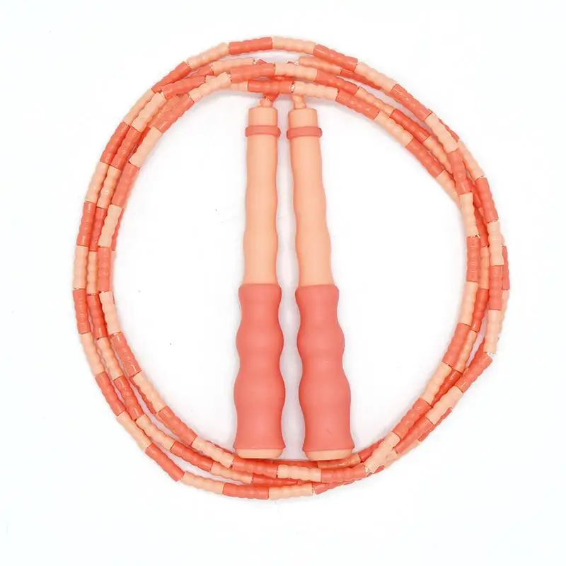 Soft Beaded Jump Rope Non-Slip Handle Adjustable Tangle-Free Segmented Fitness Skipping Rope Keeping Fit Training Playing