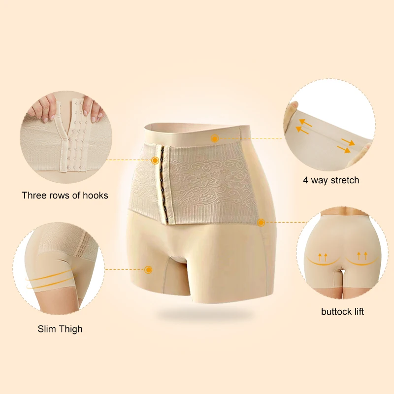 Customized Traceless Body Shaper Shorts Seamless Panties High Waist Shapewear Tummy Control Brief Seamless Waist Trainer Shorts