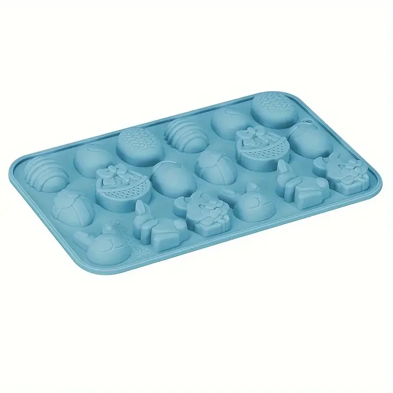 18 Hole Easter Egg Rabbit Silicone Mold DIY Candy Chocolate Cake Decoration Kitchen Baking Silicone Baking Tools