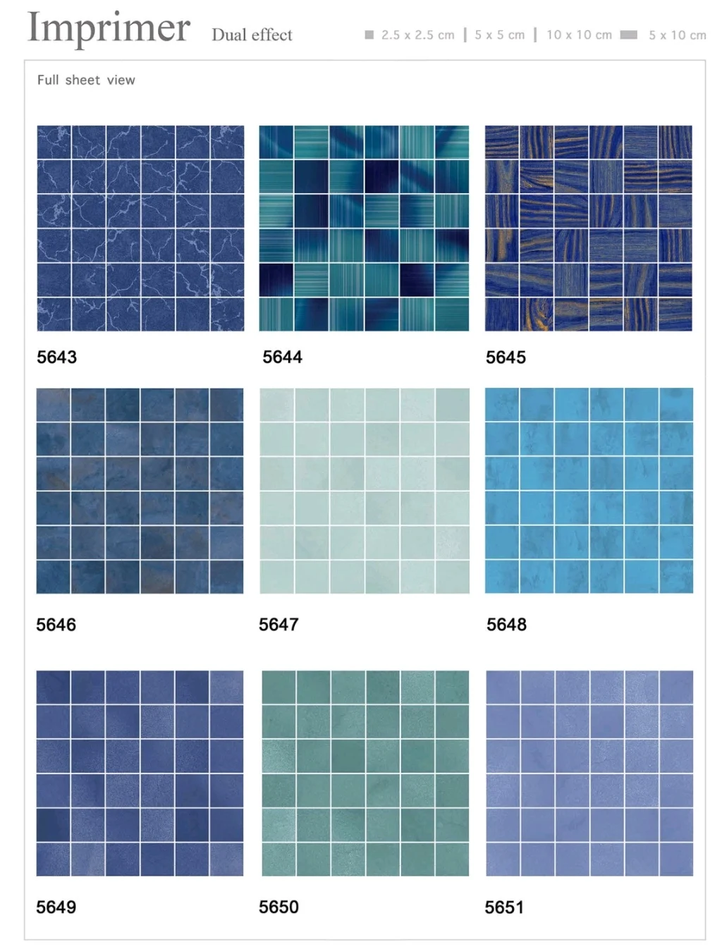 UP 306*306mm Square Porcelain Ceramic Mosaic wall and flooring tiles  Swimming Pool high glossy beautiful tiles for pool