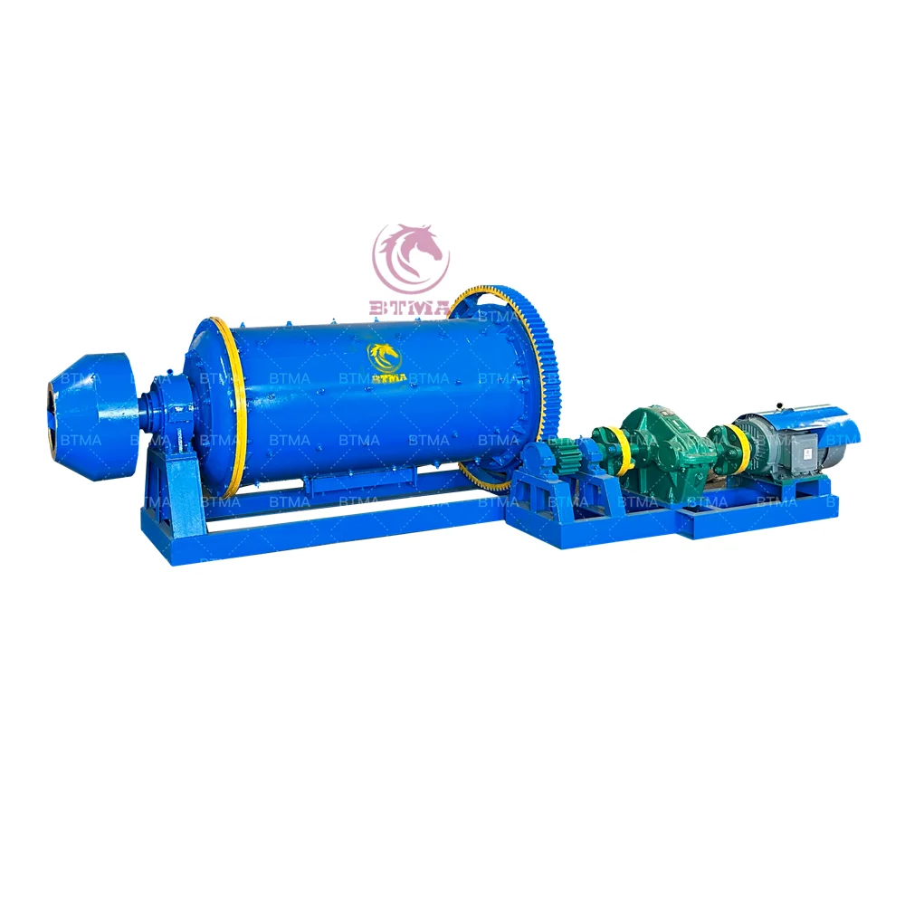 BTMA--1-2 t/h 900x1800 Model Gold Mining Clay Aluminium Grinding Ball Mill Machine Sudan and Zimbabwe