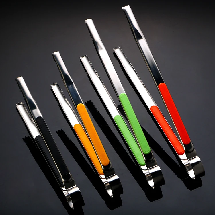 High quality serving BBQ tong for Barbecue Grilling Metal Food Cooking Tongs with Non-Slip handle for Resistant