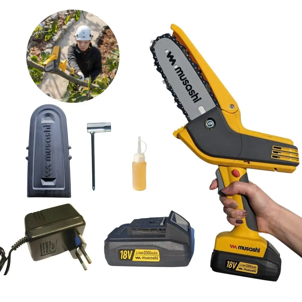 Battery Chainsaws 18V 2000mAh 2.2 Meters Light Weight Mini Chain Saw Rechargeable Battery lithium chainsaw