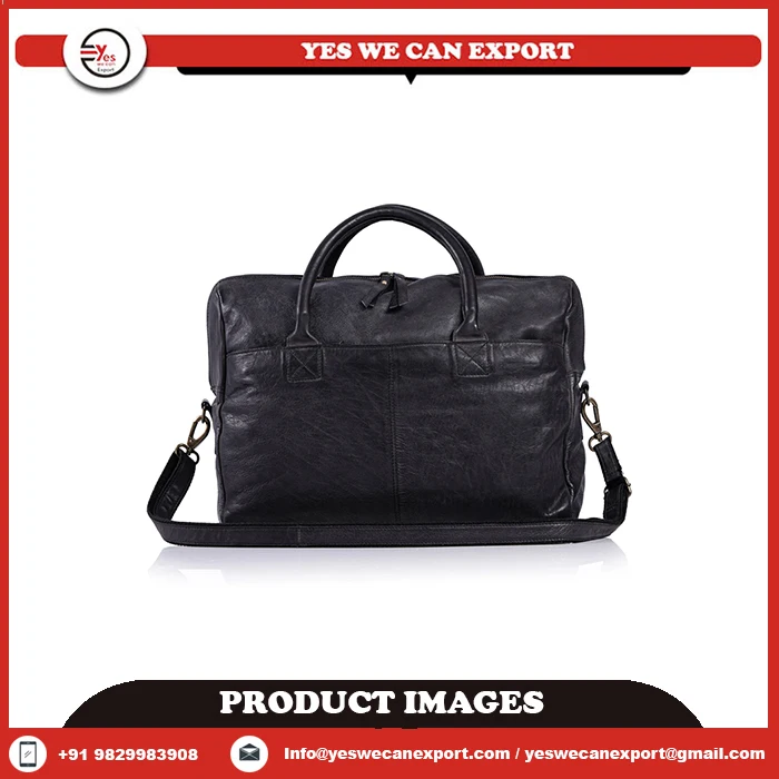 Direct Factory Executive Leather Briefcase Premium Leather Water Resistant Durable Expandable Unisex Leather Briefcases For Sale