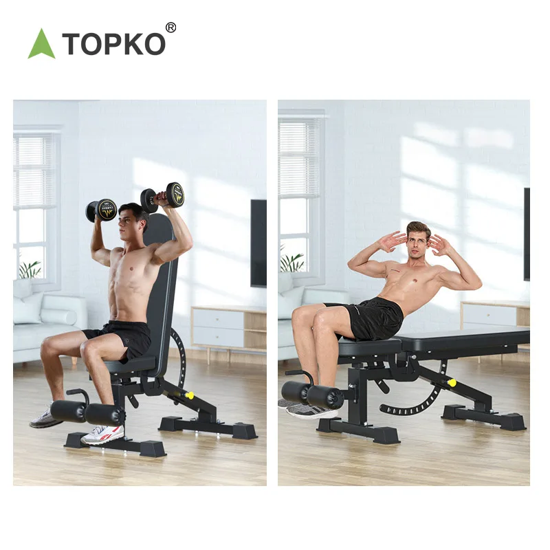 TOPKO High Quality Adjustable Dumbbell Stool for Bench Weightlifting Fitness Equipment Sports Gym Adjustable Bench