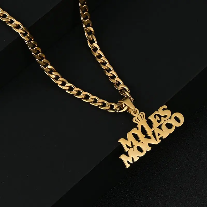 Custom Letter Silver Nameplate Customized Designs Flower Name necklace