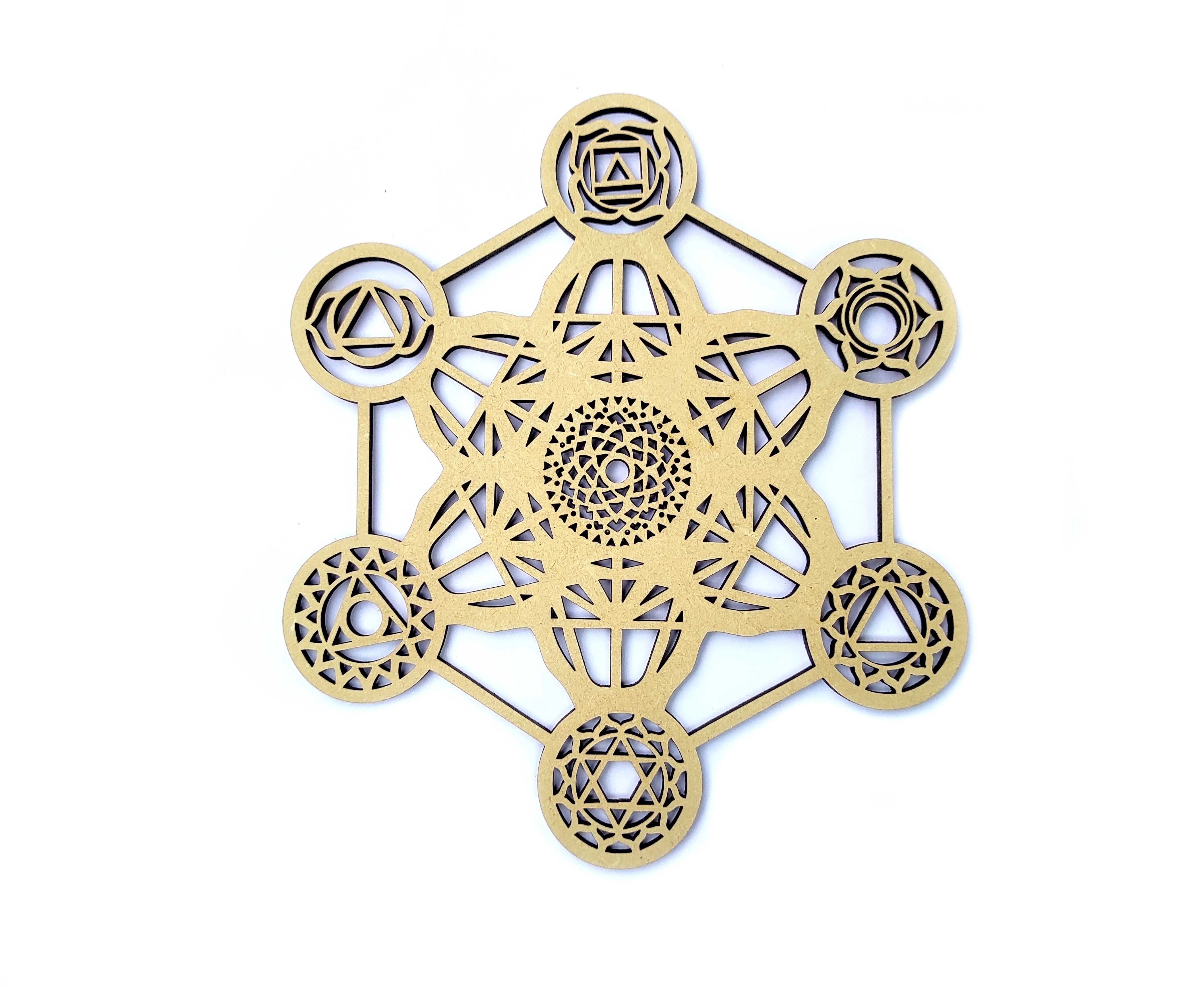 Metatron Cube Wood Laser carved Sacred Geometry for Spiritual Mythological Religious Healing Purpose sage mystics Universe God