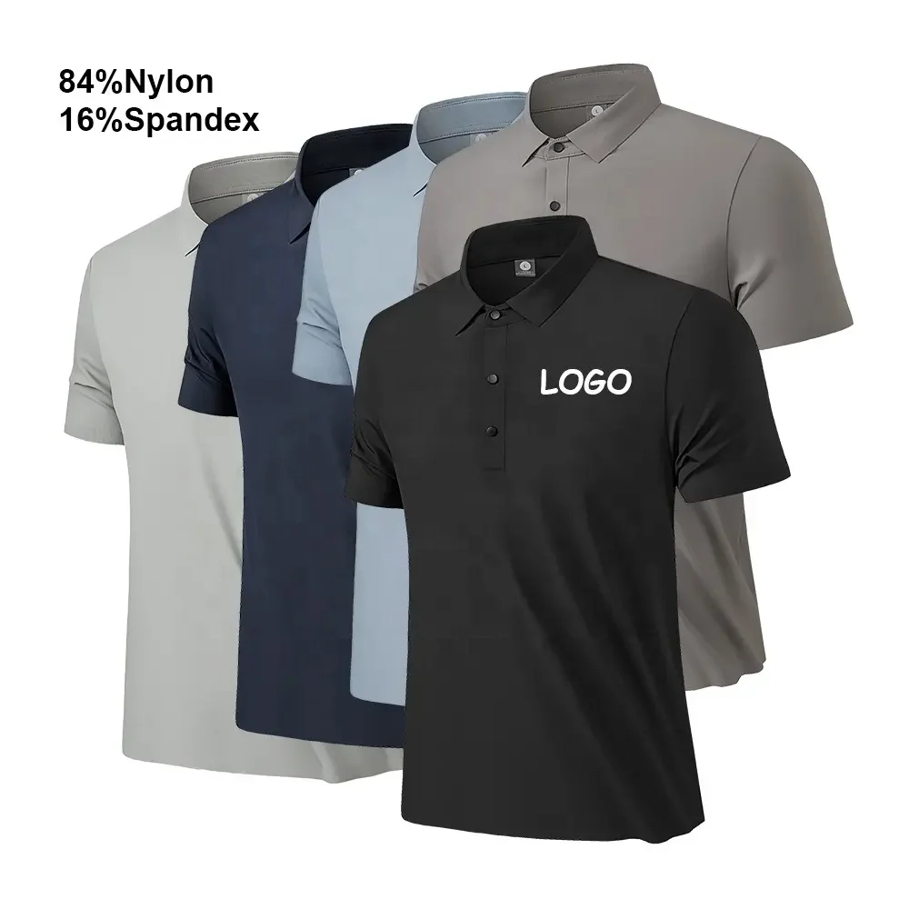 Dropshipping Premium Quality Custom Logo Collar Shirt Golf Polo T Shirt Nylon/Spandex Polo Tshirts Plain Mens Polo Shirts