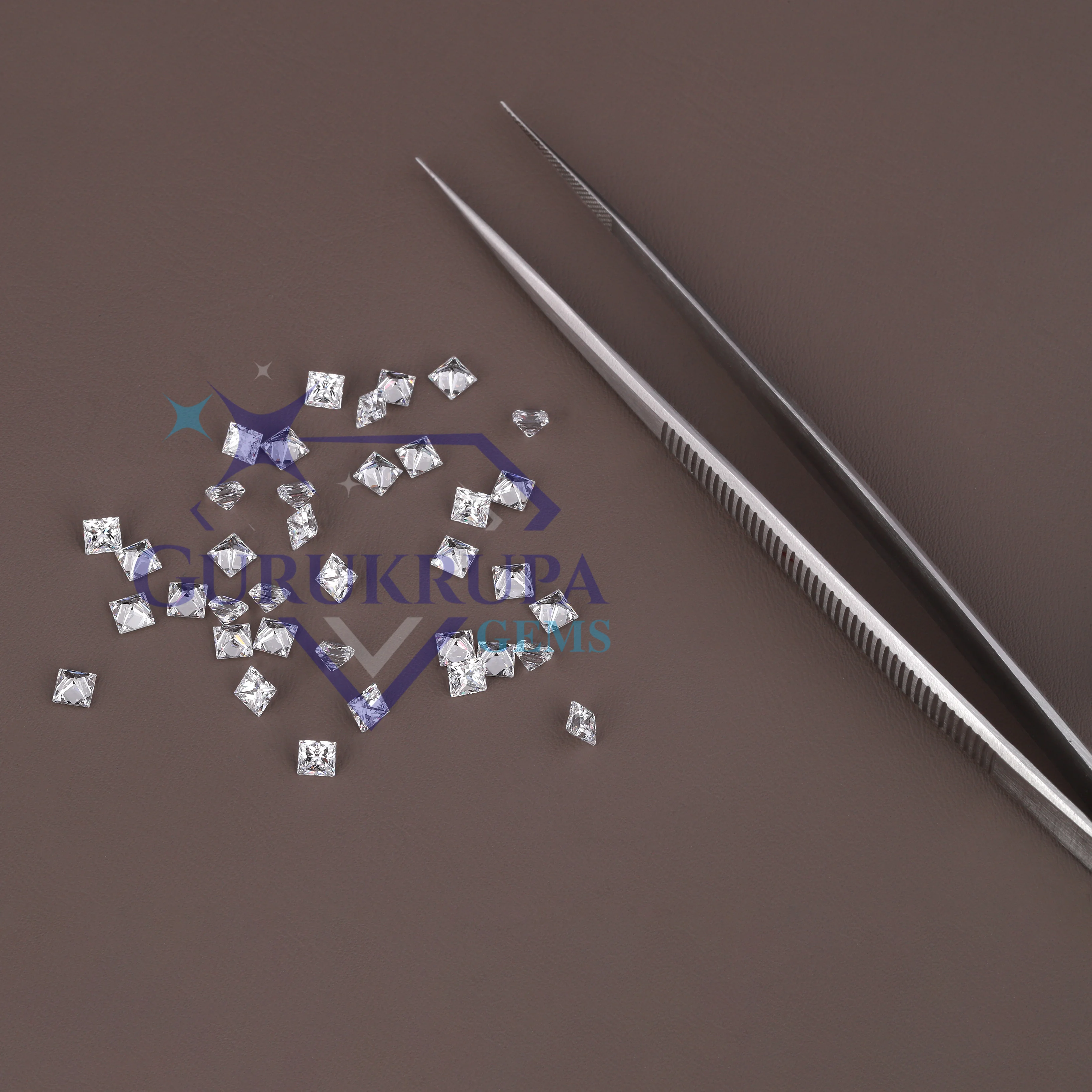 Wholesale factory price princess cut lab diamond 0.50 ct loose diamond def color vvs vs clarity fancy cut colorless diamond