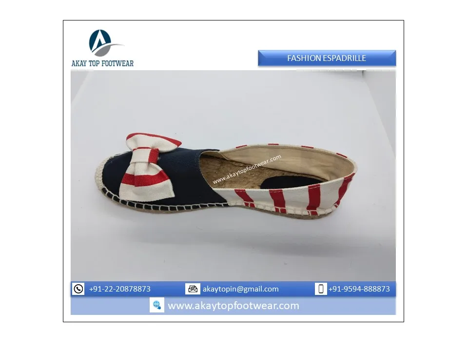 Espadrilles 2022 Latest Fashion Women Best Selling Canvas Espadrilles Flat Light Weight Breathable Espadrilles in Genuine Price