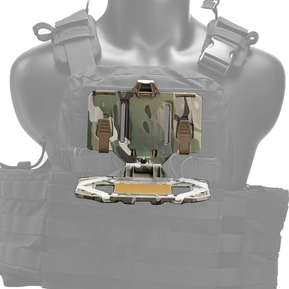 MOLLE Folding Navigation Mount Smart Devices Mounting Plate Tactical Vest Phone Holder For Outdoor Sports Tactical Accessories
