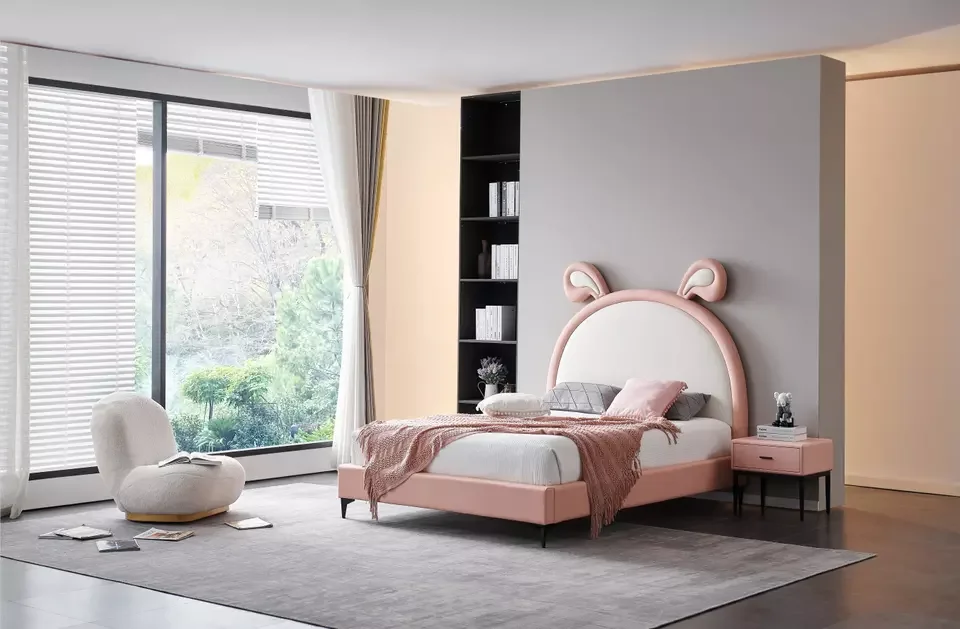 Factory Wholesale New Design Modern Children Bedroom Furniture Cartoon Kids Bed Bedroom Set Furniture