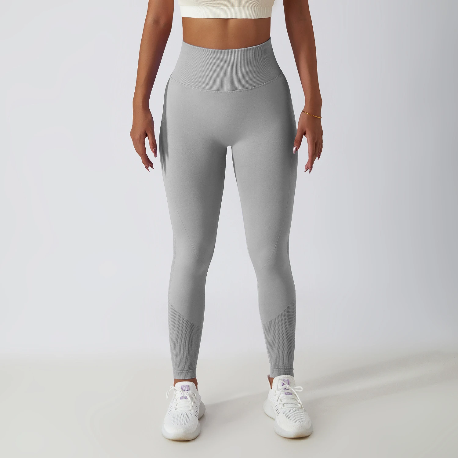women leggings Adult Daily Wear yoga Pants Wholesale Women Cotton Stretchy Striped Leggings with customized logo printed