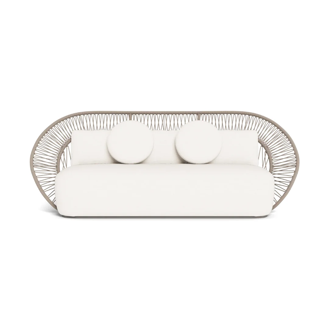 Современный стиль на заказ сад дизайн открытый ротанга трехместный диван для гостиной или гостиничной мебели