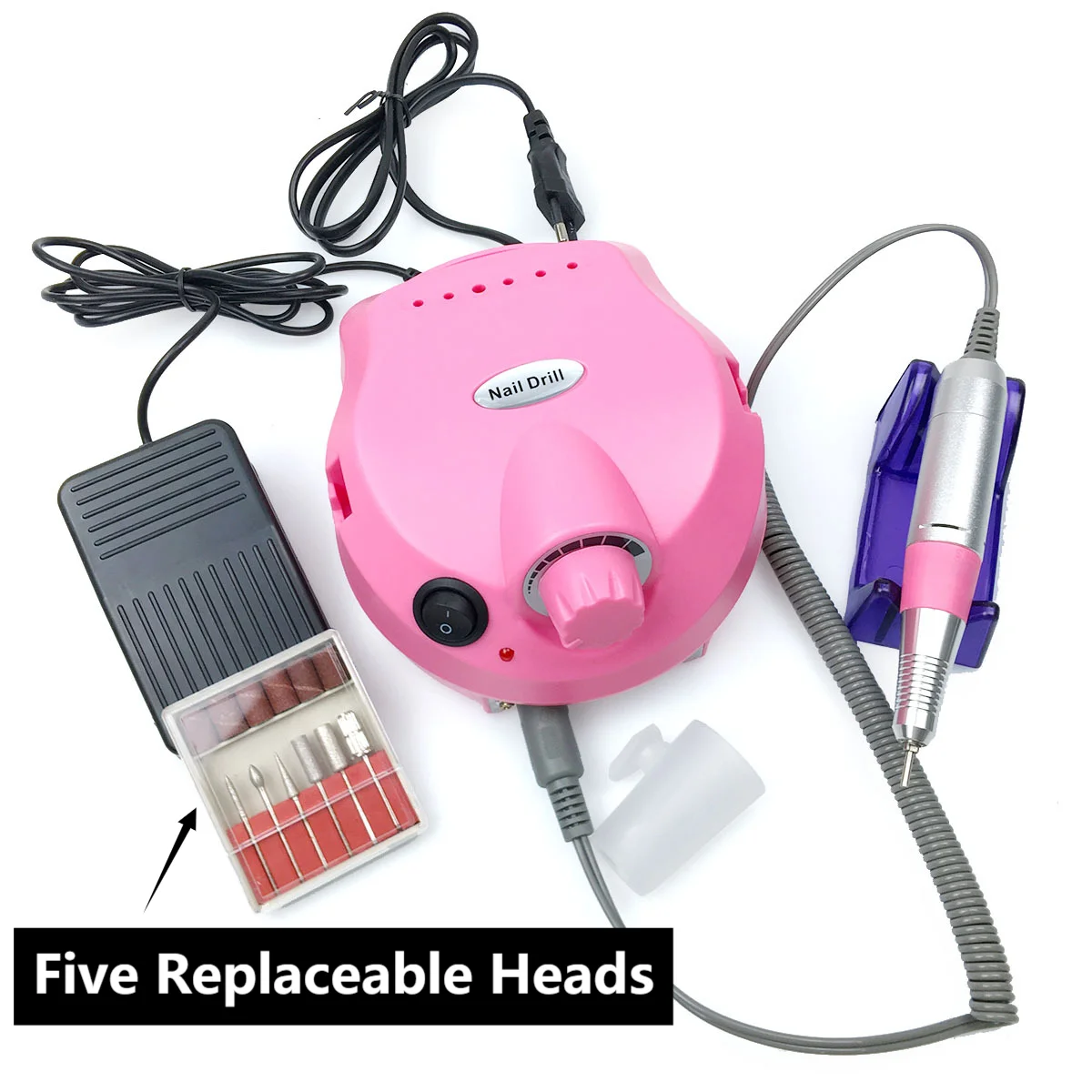 Rechargeable Desktop Sanding Bands For Ceramic Manicure Portable 35000Rpm Professional Electric Nail Drill Bits Set Machine