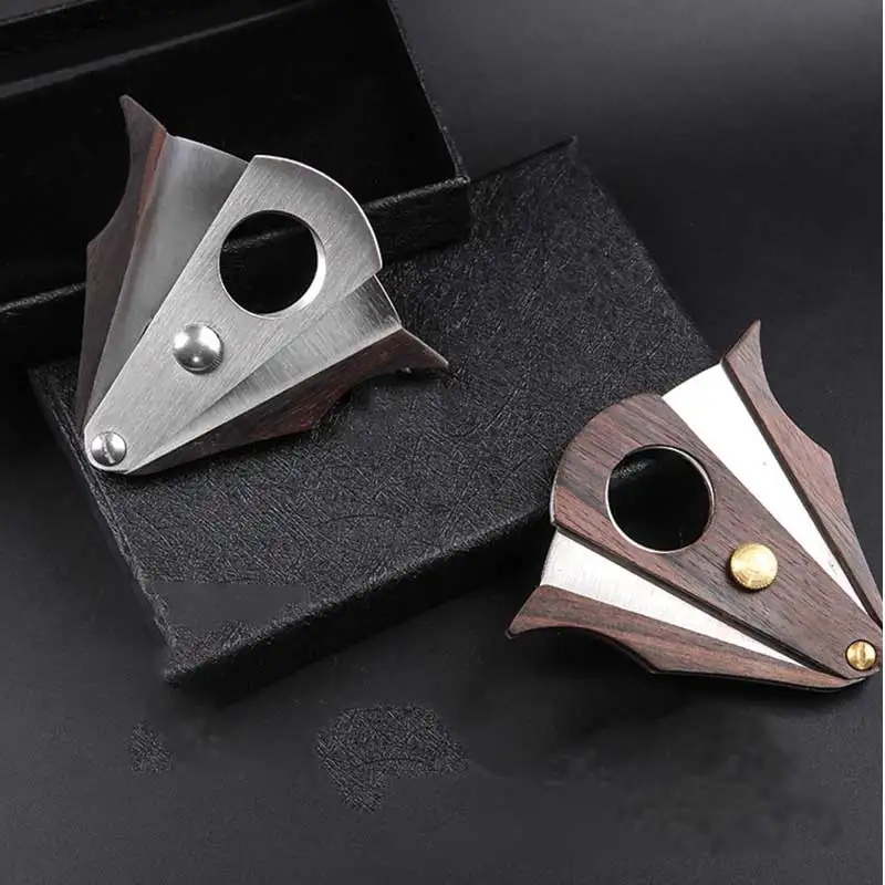 Высокое качество для путешествий идеальный резак капель дождя деревянная нержавеющая сталь настольный сигар