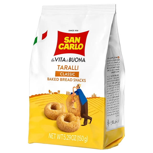 Traditional recipe premium quality italian classic plain taralli  gr 150
