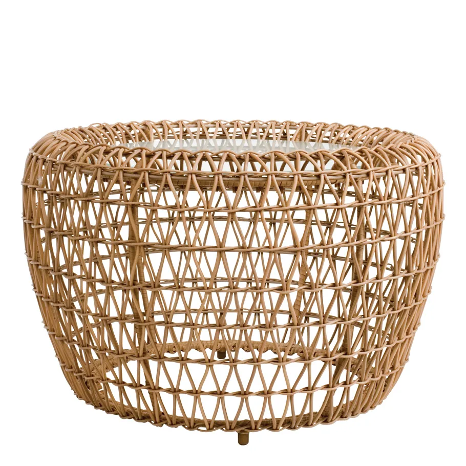 Best sale round table eco friendly rattan decoration woven table home and garden patio furniture